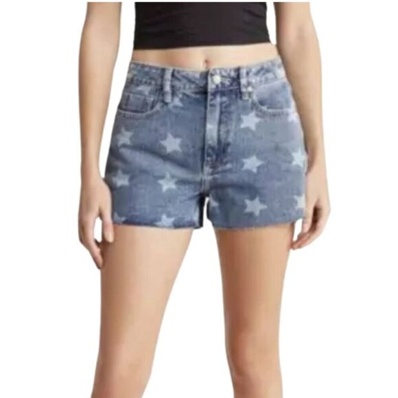 NWT Vigoss® Stars ACE 3" High Rise Denim Shorts | Size 26 - Picture 9 of 15